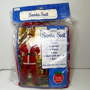 New Erin's Holiday Home Santa Suit Christmas Costume One Size Fits Most Adults